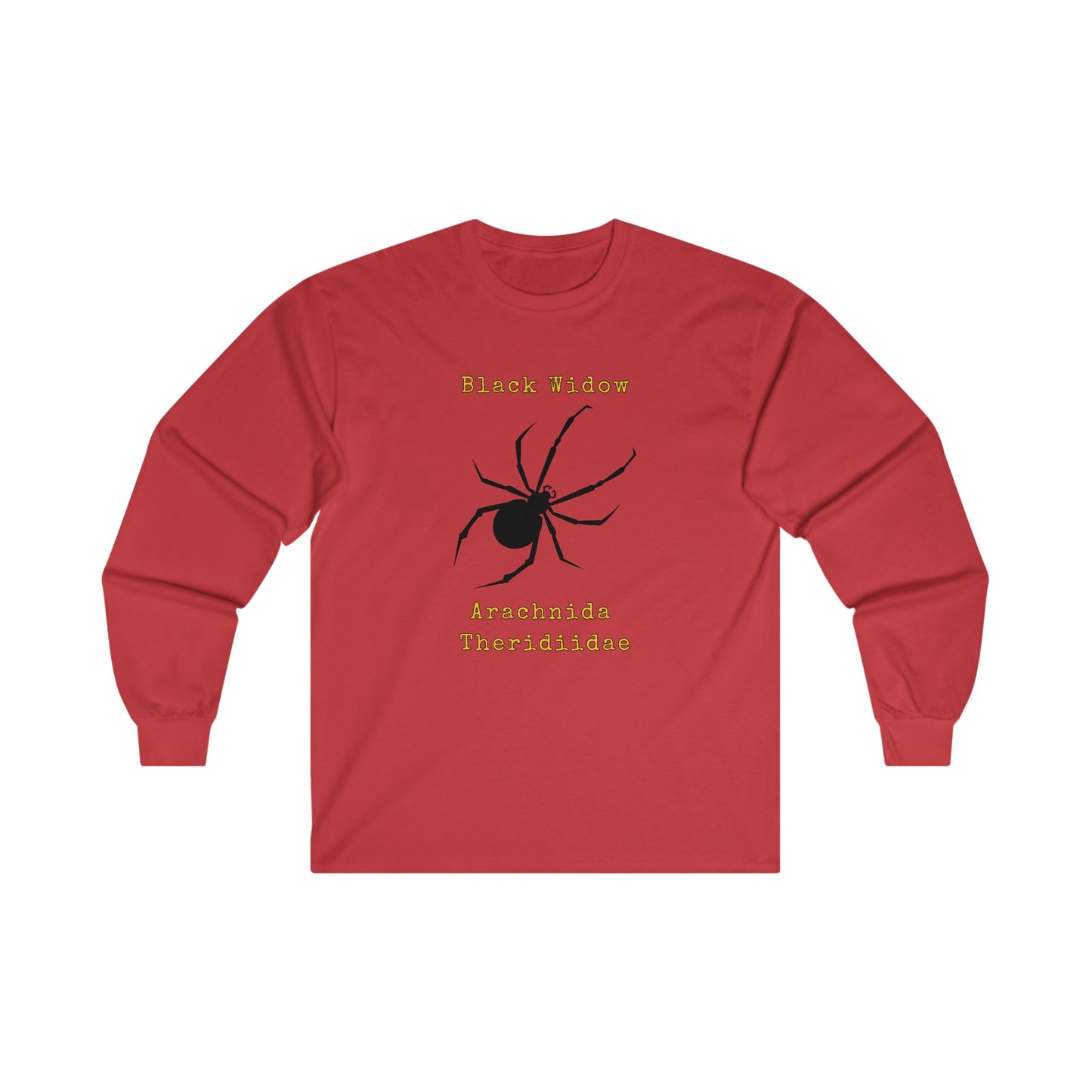 Black Widow with Scientific Names - Long Sleeve Tee