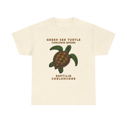Green Sea Turtle with Scientific Names T-shirt