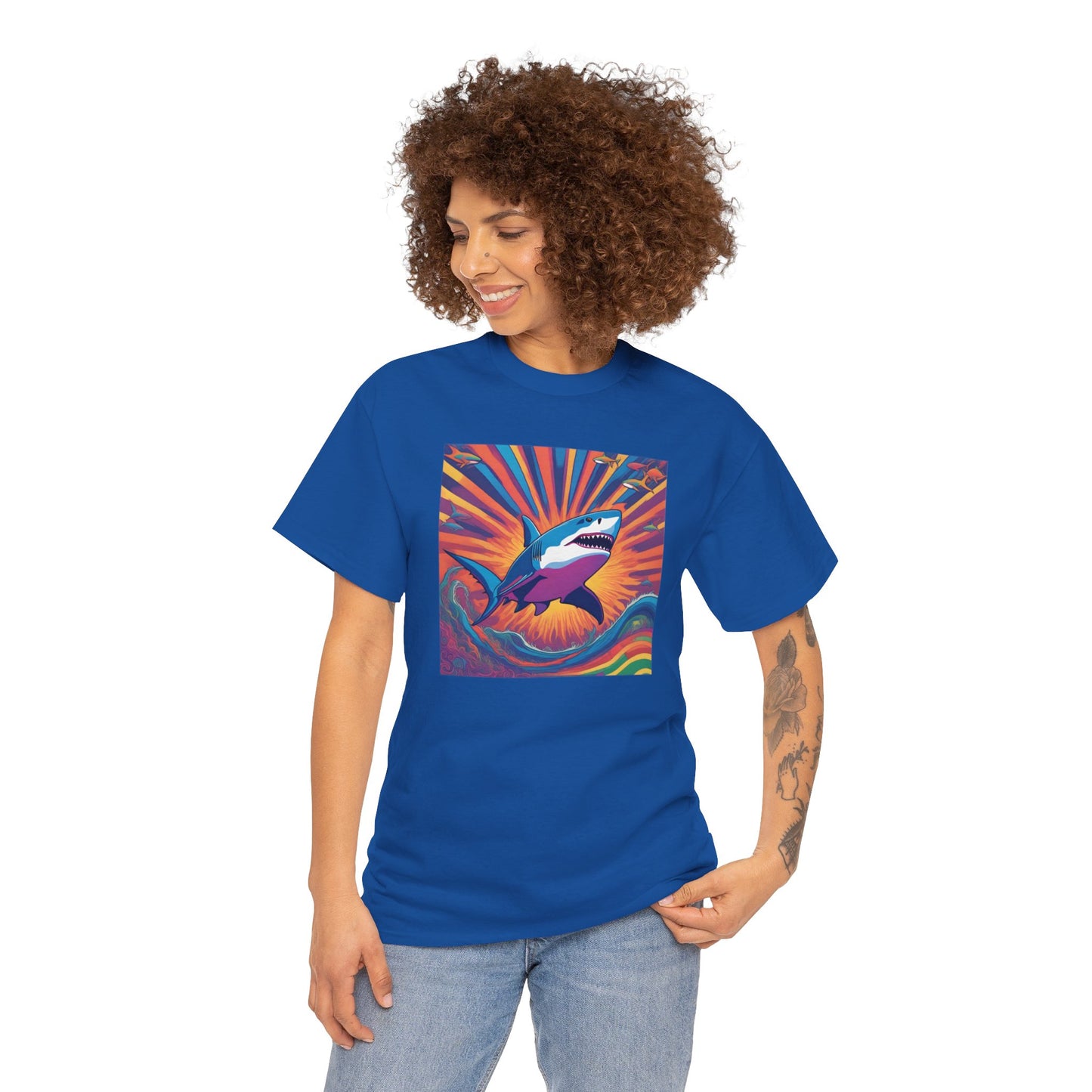 Psychedelic Great White Shark T-shirt