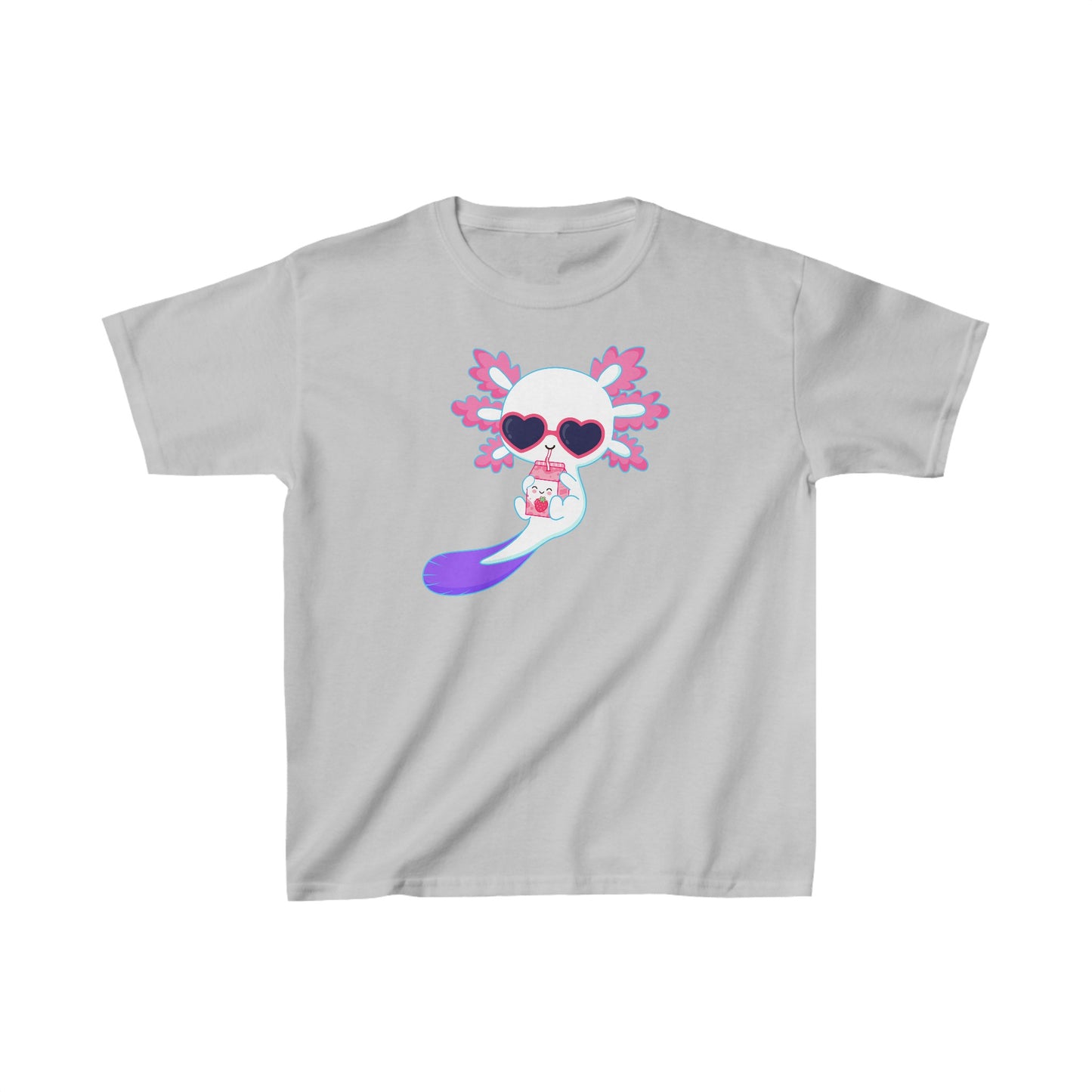 Axolotl wearing heart sunglasses - Kids Heavy Cotton™ Tee