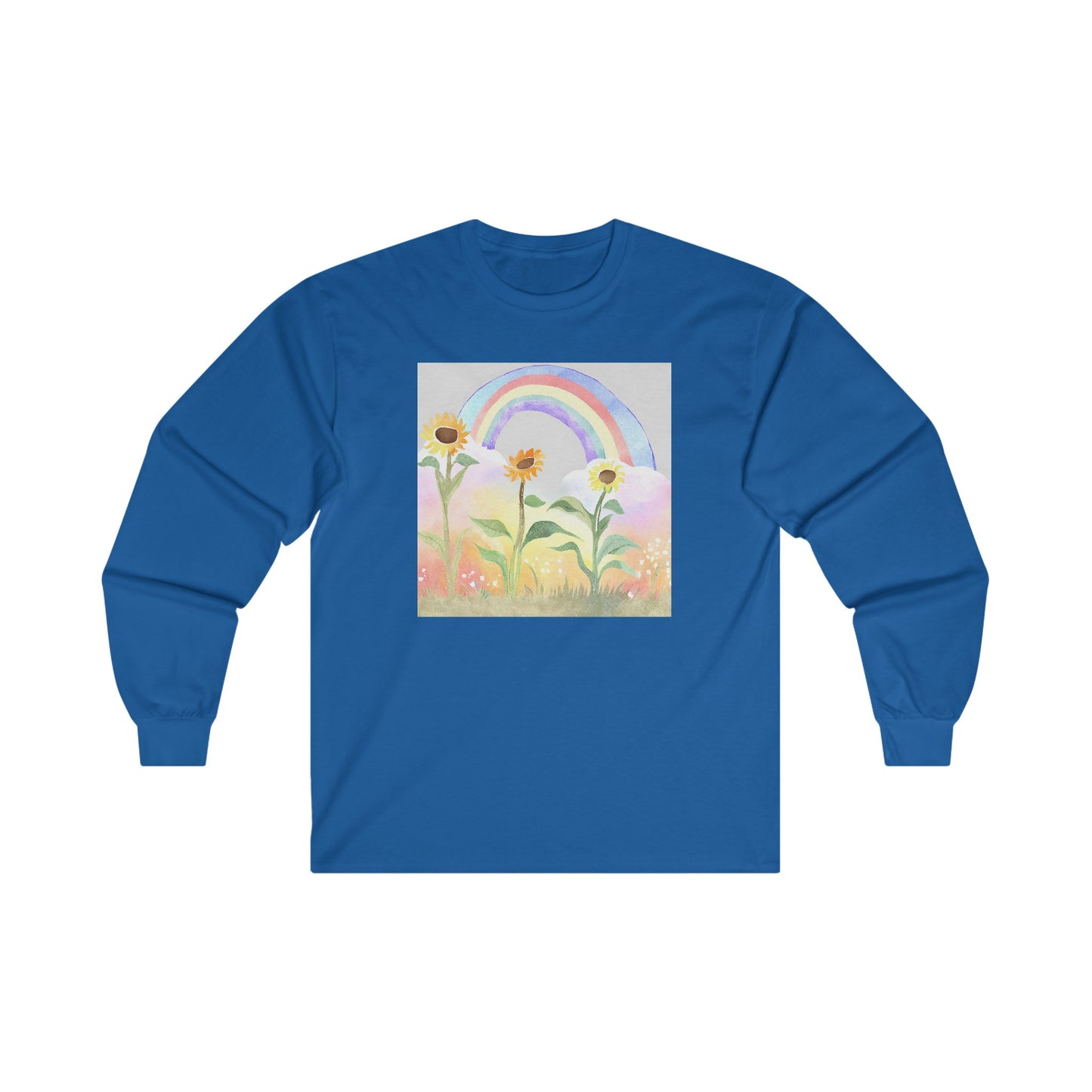 Sunflowers & Rainbow v4 - Long Sleeve Tee