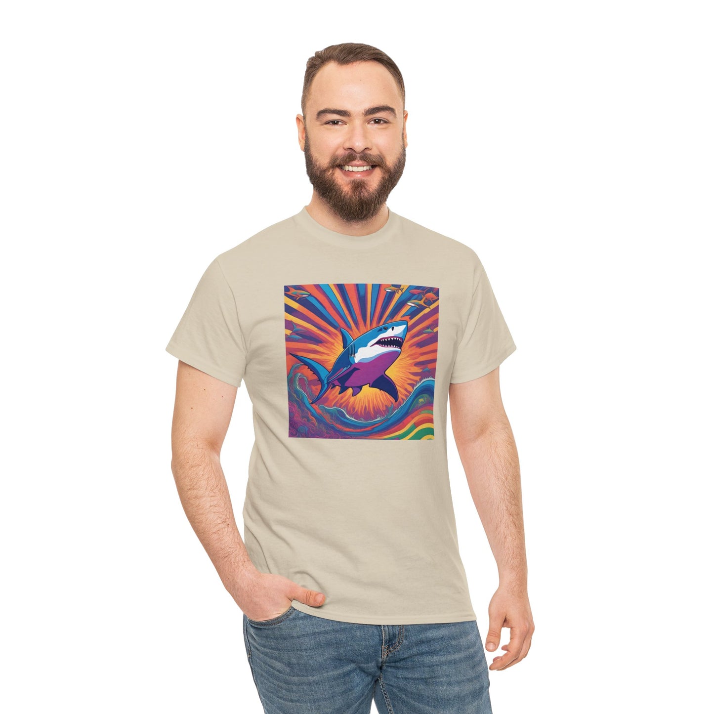 Psychedelic Great White Shark T-shirt