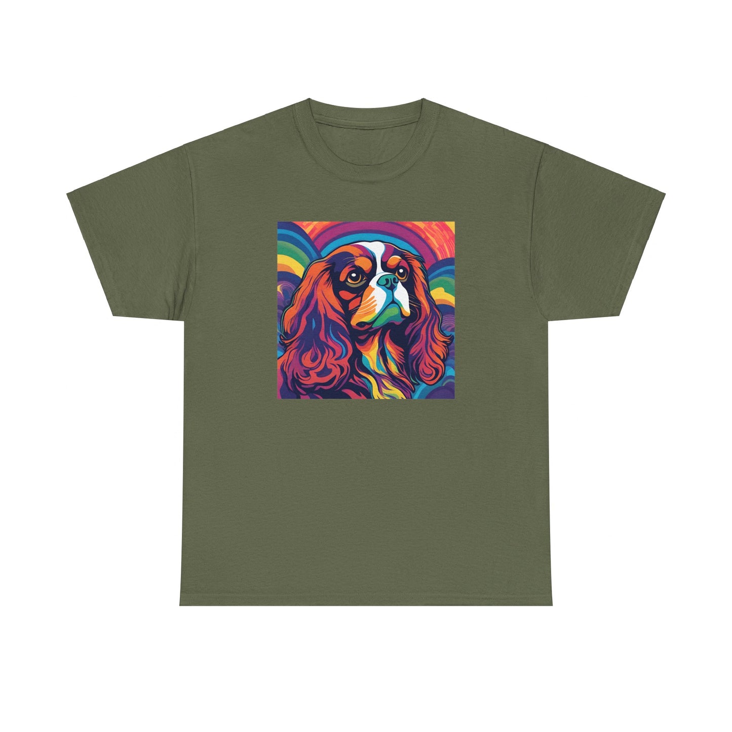 Psychedelic Cavalier King Charles Spaniel T-shirt