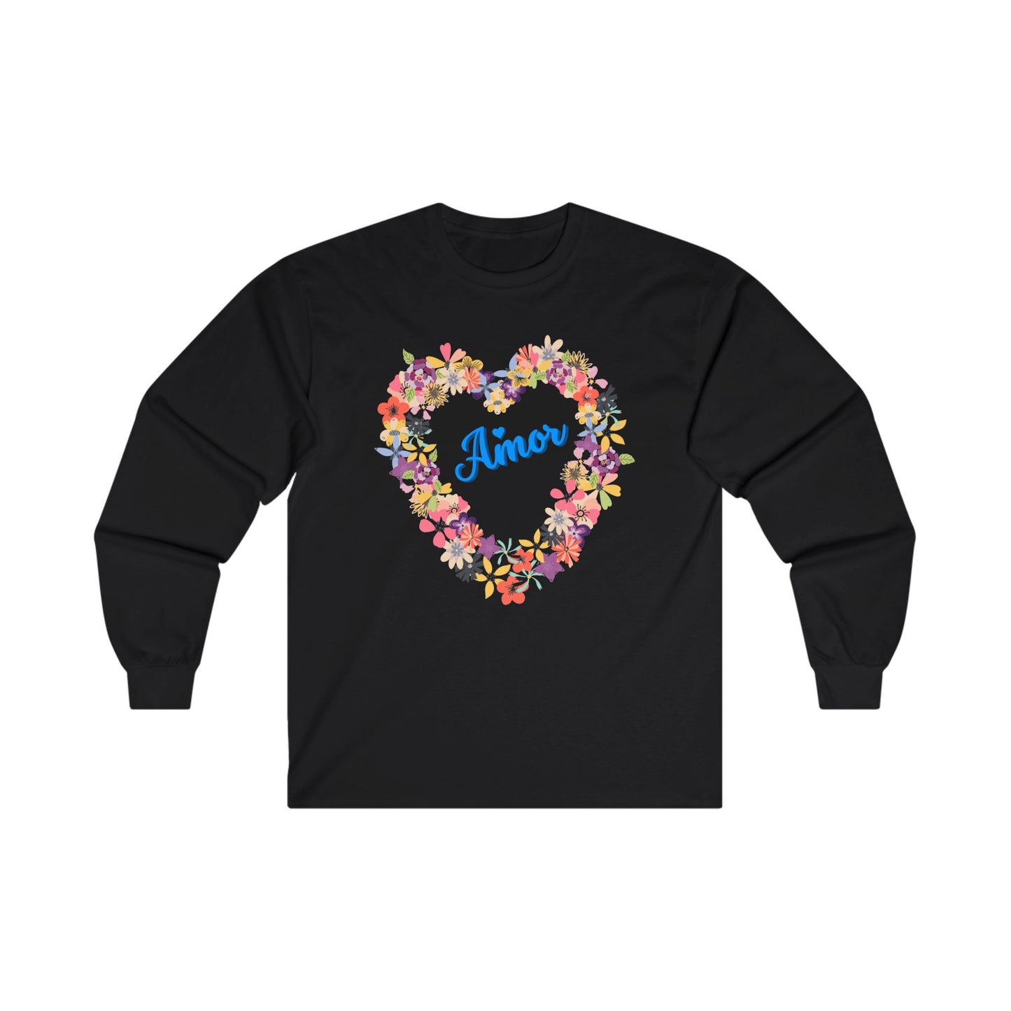 Amor with Flower Heart - Long Sleeve Tee