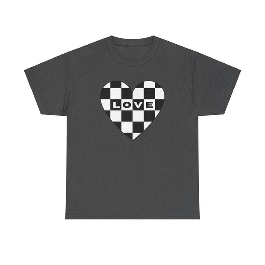 Love Checkerboard Heart T-shirt