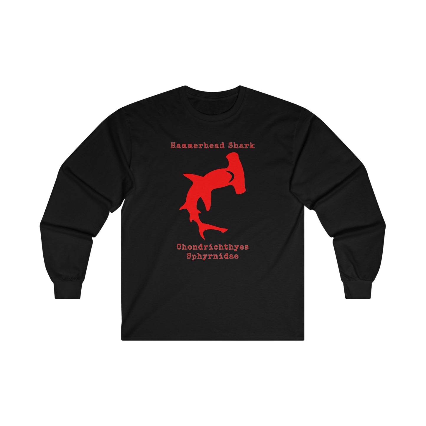 Hammerhead Shark with Scientific Names - Long Sleeve Tee