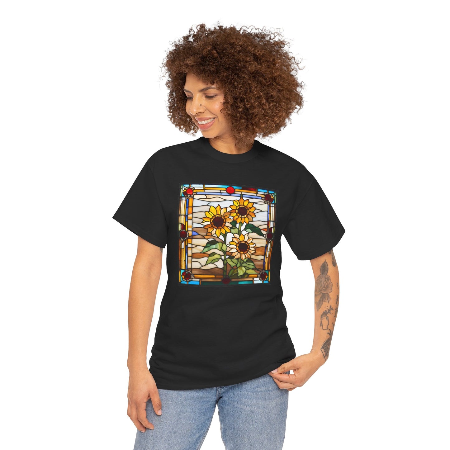 Sunflowers Stained Glass T-shirt