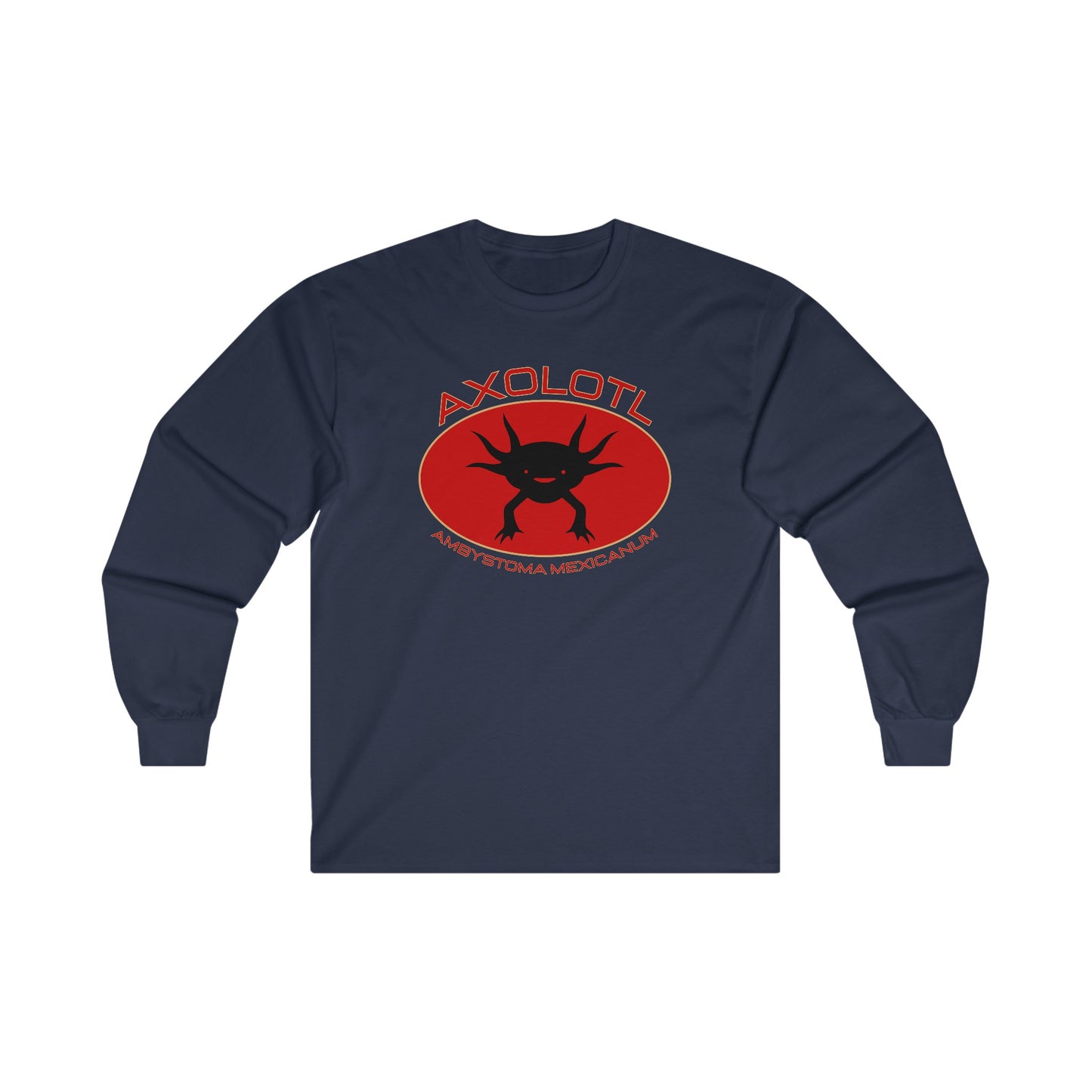 Axolotl with Scientific Name - Long Sleeve Tee