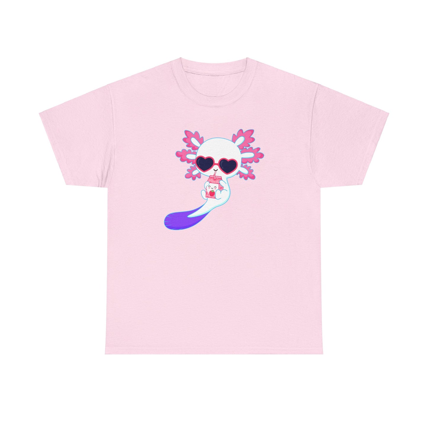 Axolotl wearing heart sunglasses T-shirt