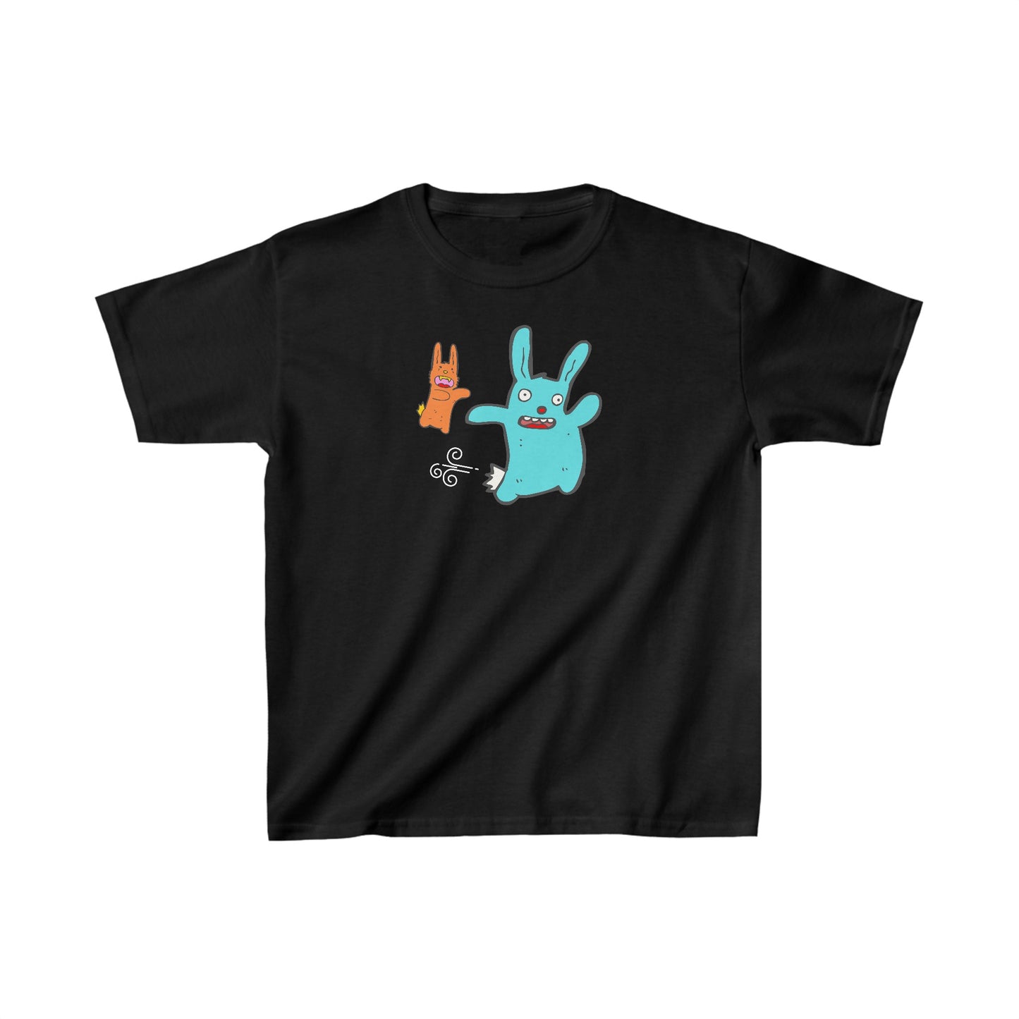 Oh no!  Blue Bunny chased by Fang - Kids Heavy Cotton™ Tee