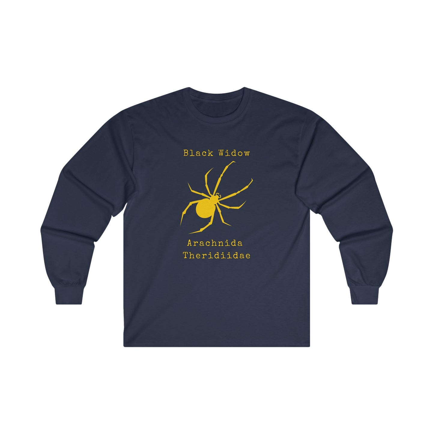 Black Widow with Scientific Names - Long Sleeve Tee