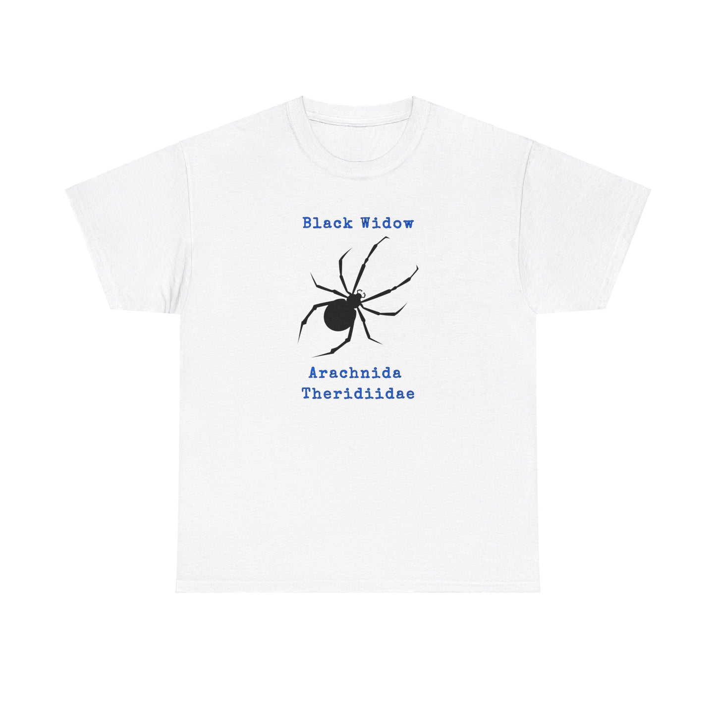 Black Widow with Scientific Names T-shirt