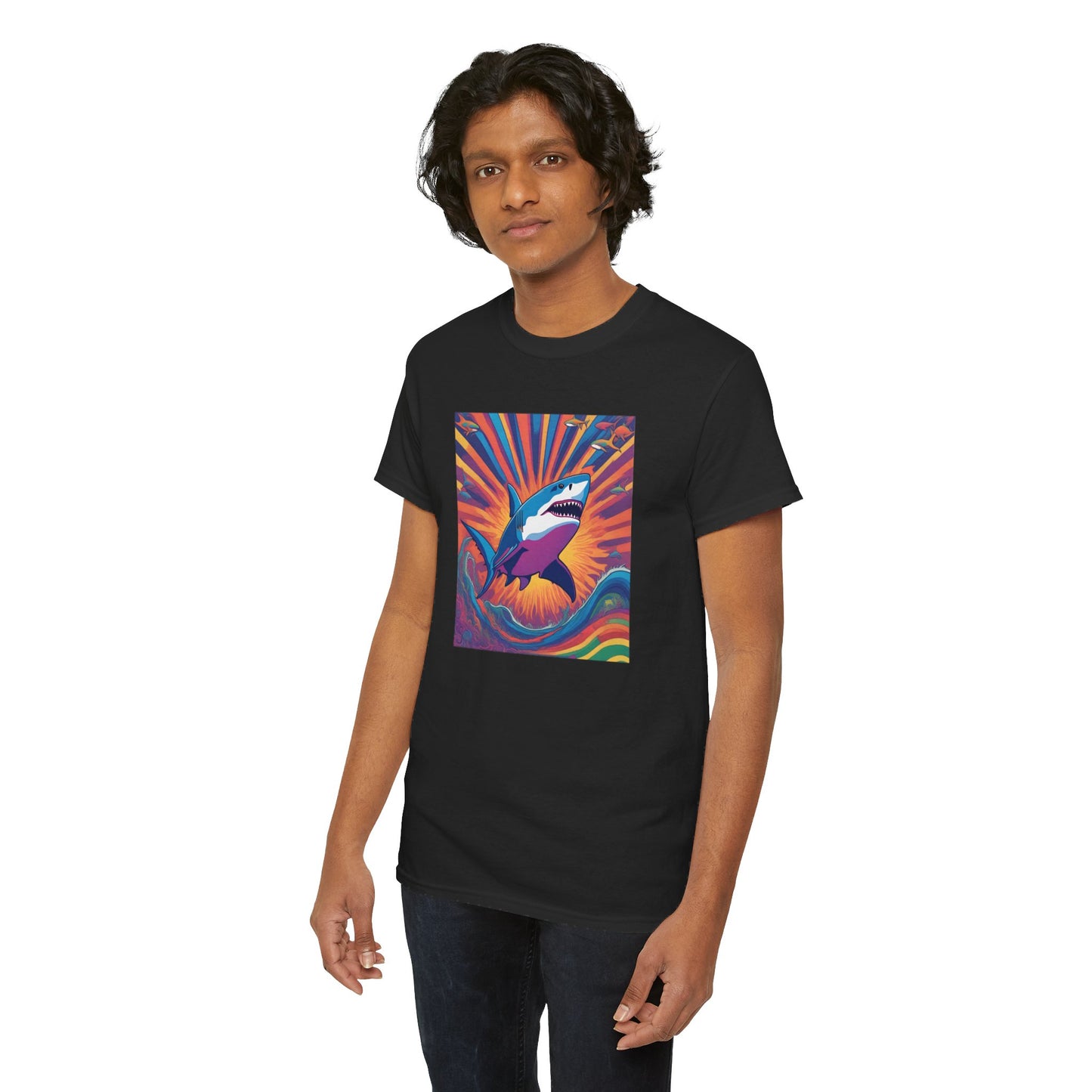 Psychedelic Great White Shark T-shirt