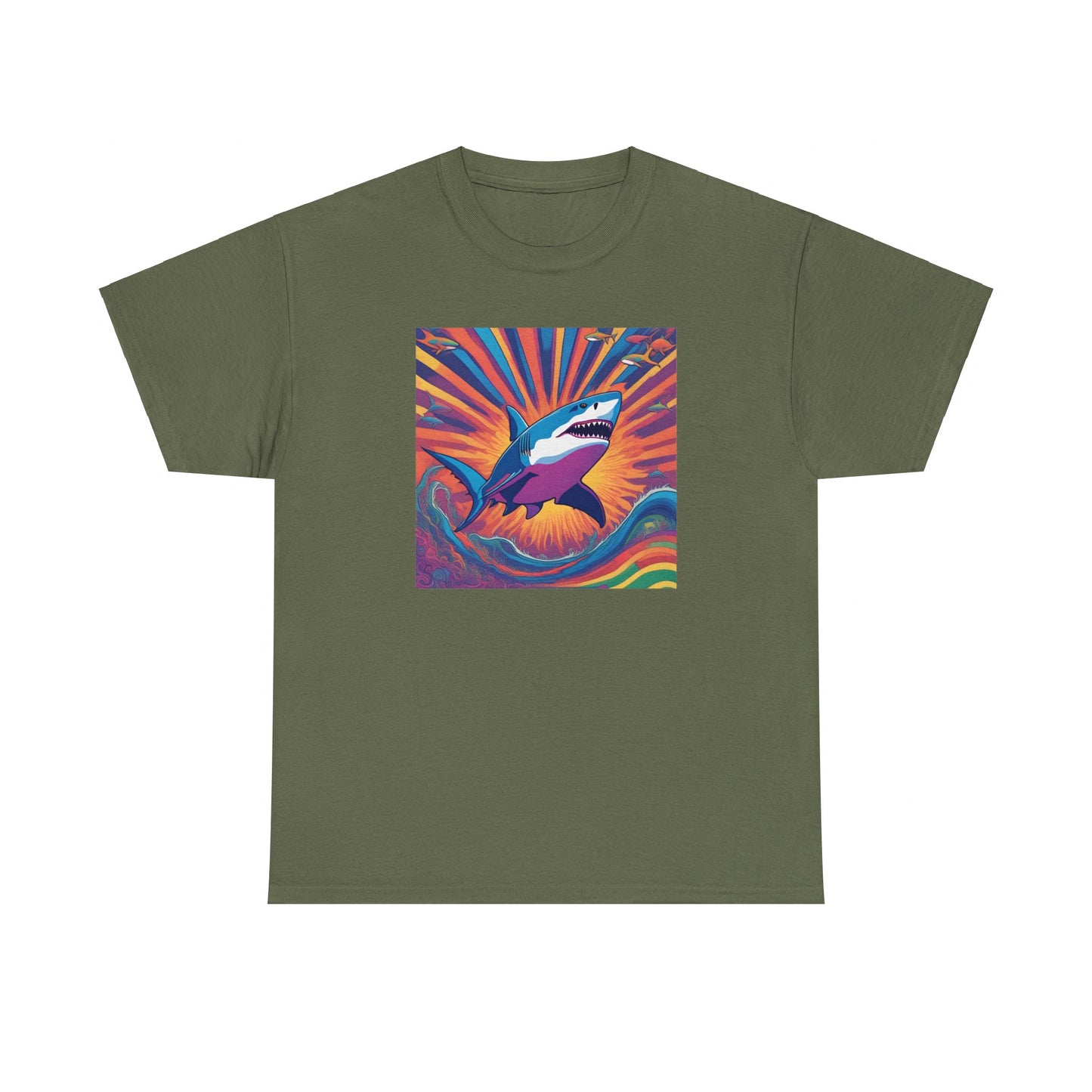 Psychedelic Great White Shark T-shirt