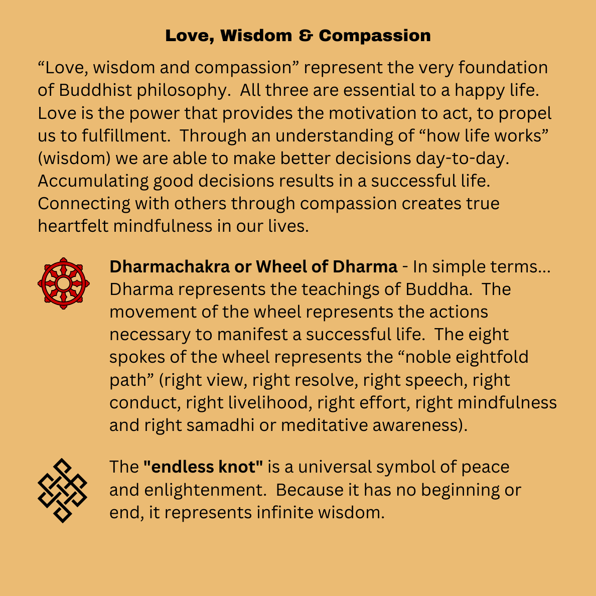 Love, Wisdom & Compassion - Long Sleeve Tee