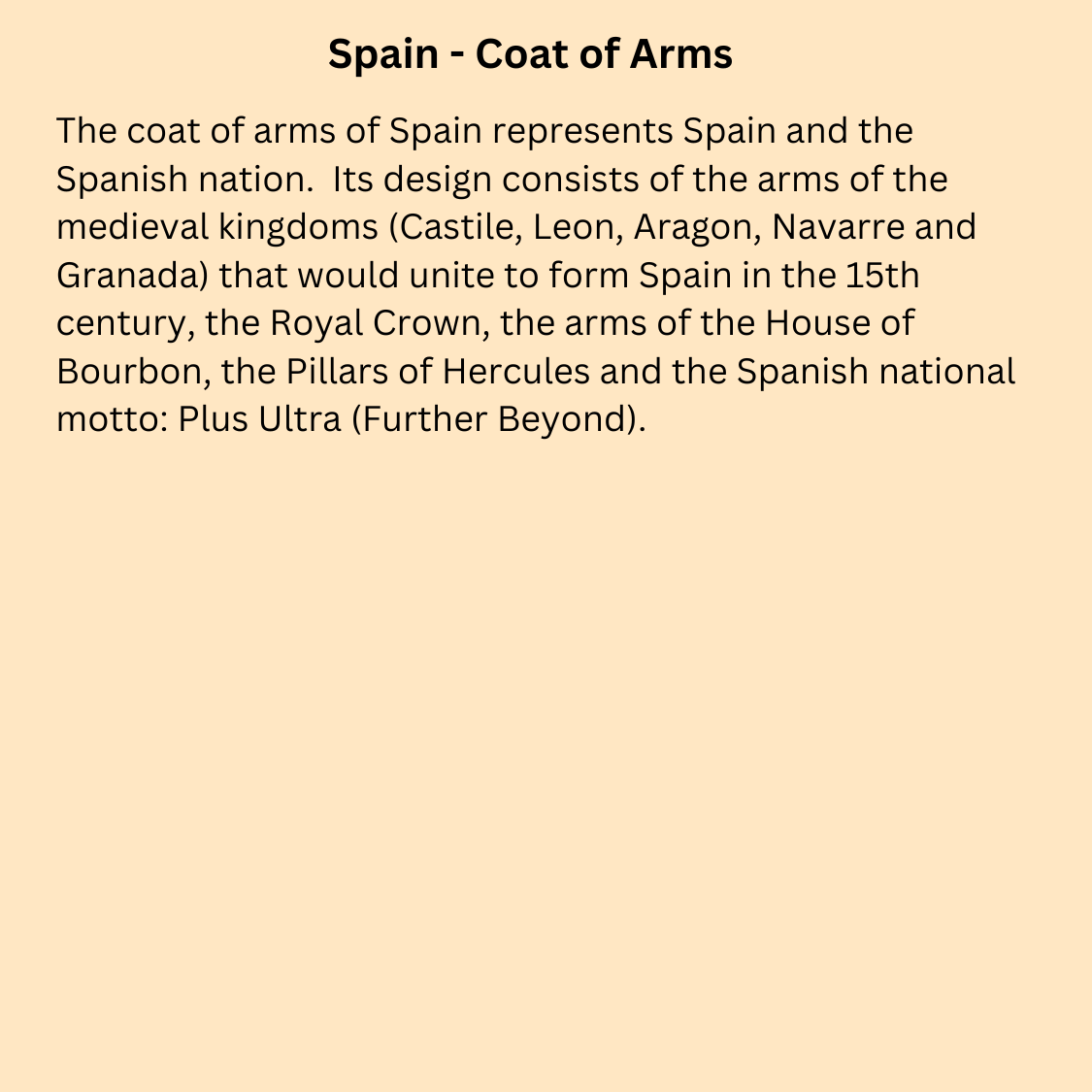 Spain Coat of Arms - Long Sleeve Tee